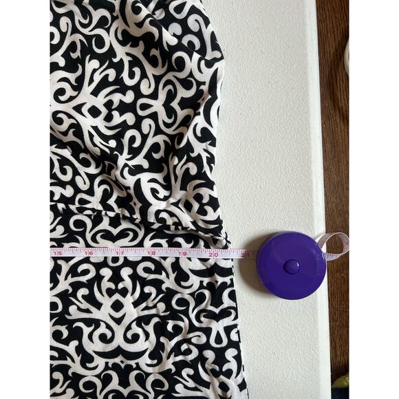 women's tunic black Batik Pattern 3/4 sleeve bohemian V Neck Pullover - Picture 8 of 10